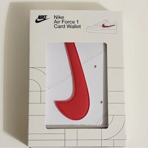 Nike Air Force 1 Card Wallet Unisex White Red N1009738-173 AF1